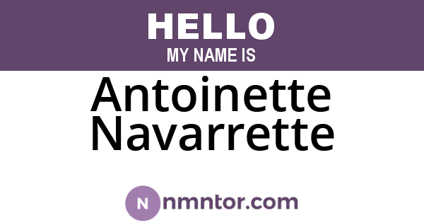 Antoinette Navarrette