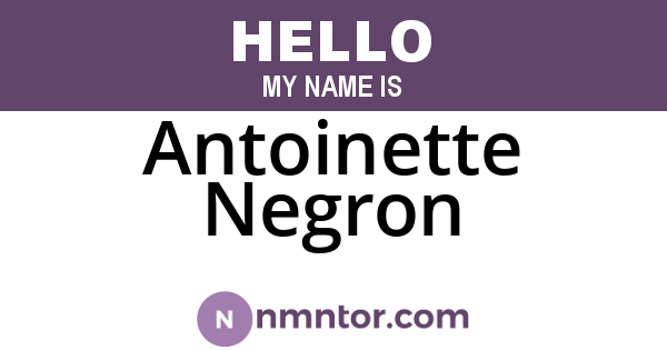 Antoinette Negron