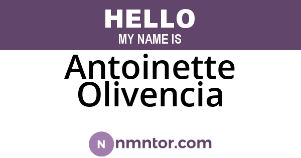 Antoinette Olivencia