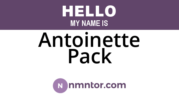 Antoinette Pack