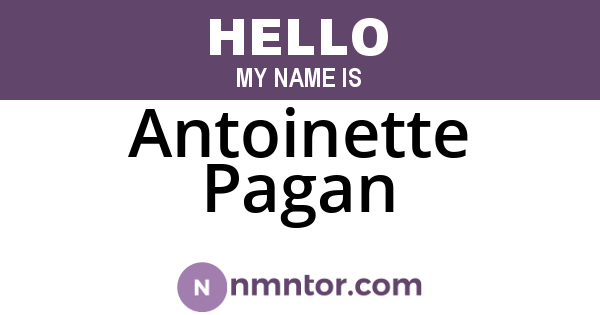 Antoinette Pagan