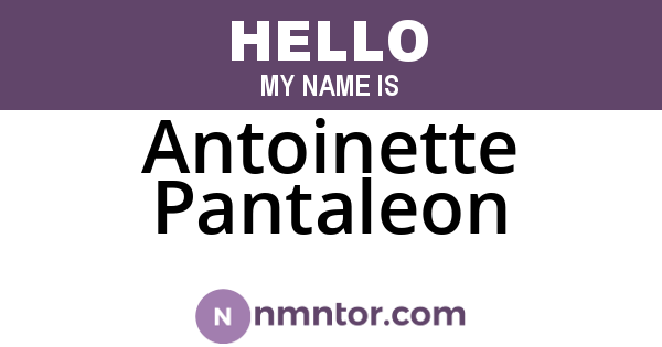 Antoinette Pantaleon