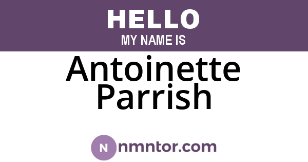 Antoinette Parrish