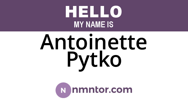 Antoinette Pytko