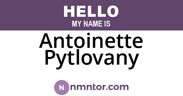 Antoinette Pytlovany