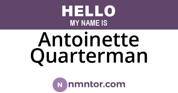 Antoinette Quarterman