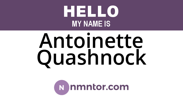 Antoinette Quashnock