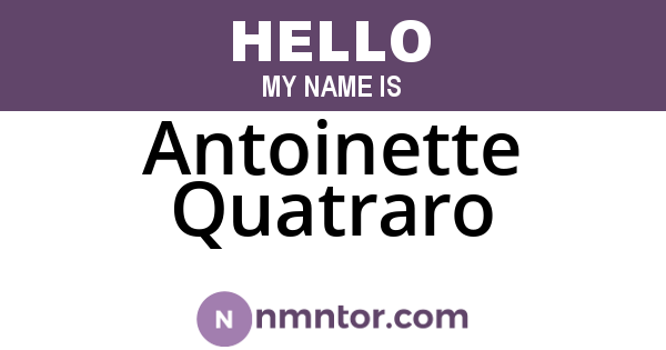 Antoinette Quatraro