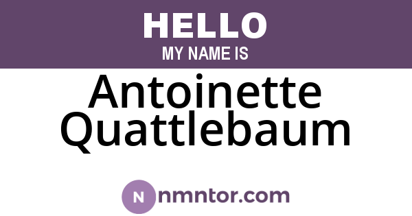 Antoinette Quattlebaum