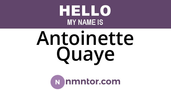 Antoinette Quaye