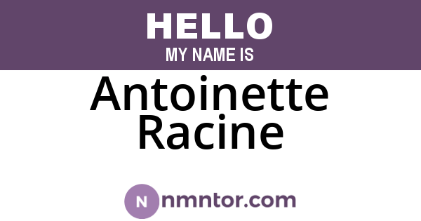 Antoinette Racine