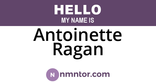 Antoinette Ragan
