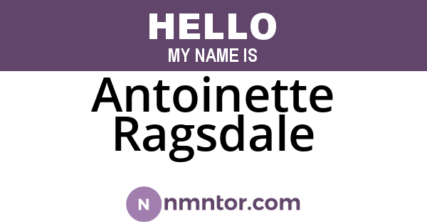 Antoinette Ragsdale