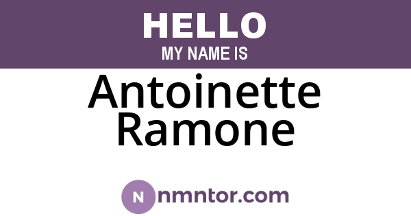 Antoinette Ramone