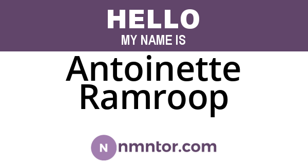 Antoinette Ramroop