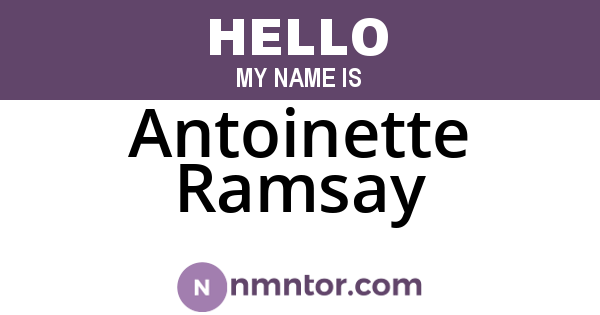 Antoinette Ramsay