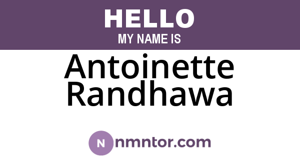 Antoinette Randhawa