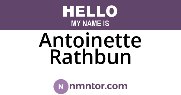Antoinette Rathbun