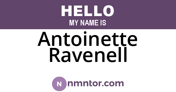 Antoinette Ravenell