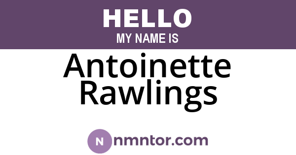 Antoinette Rawlings