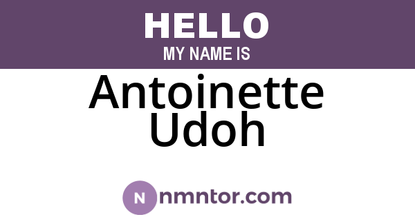 Antoinette Udoh