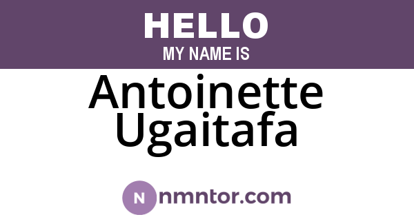 Antoinette Ugaitafa