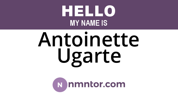 Antoinette Ugarte