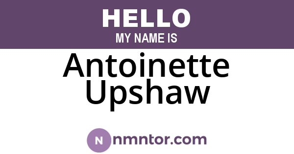 Antoinette Upshaw