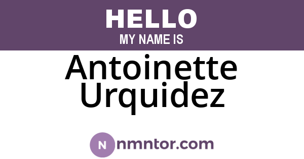 Antoinette Urquidez