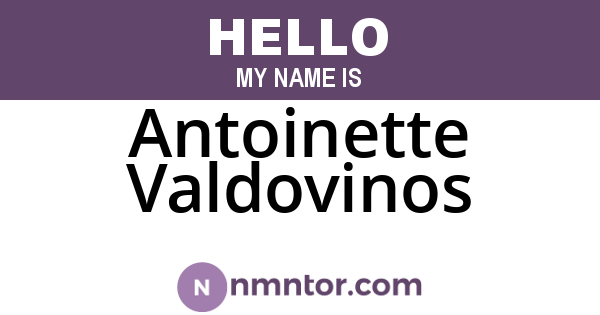 Antoinette Valdovinos