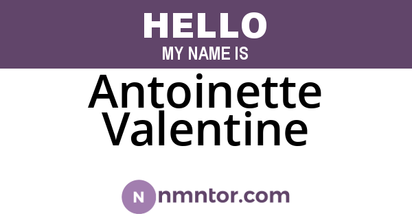 Antoinette Valentine