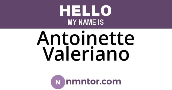 Antoinette Valeriano