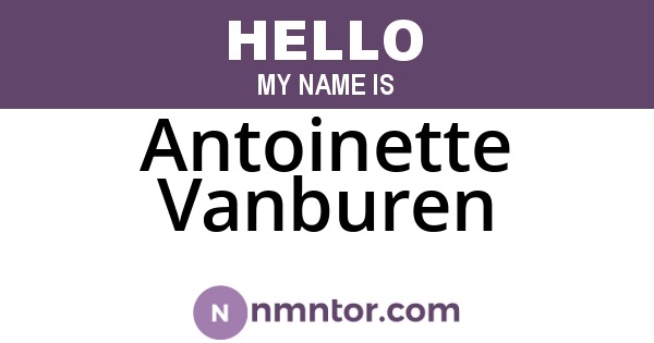 Antoinette Vanburen