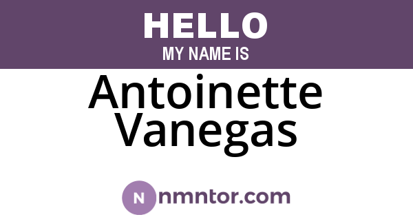 Antoinette Vanegas