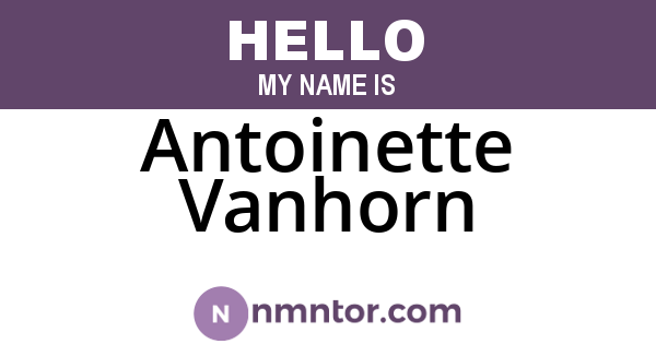 Antoinette Vanhorn