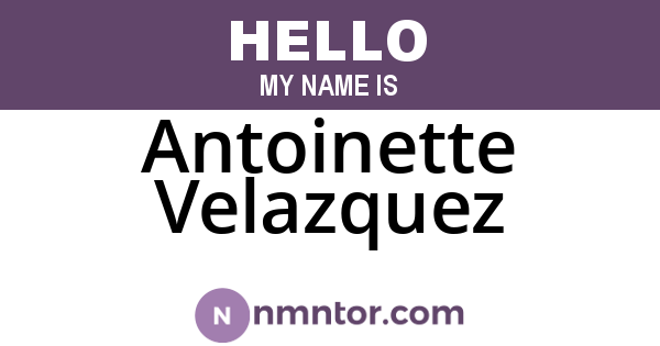 Antoinette Velazquez