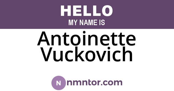 Antoinette Vuckovich