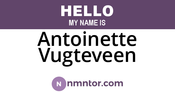 Antoinette Vugteveen