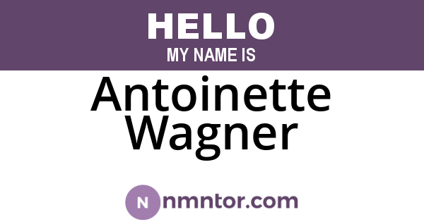 Antoinette Wagner