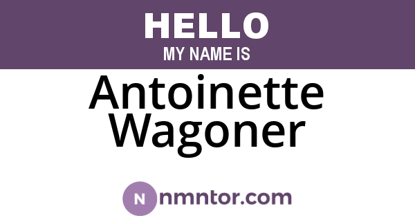 Antoinette Wagoner