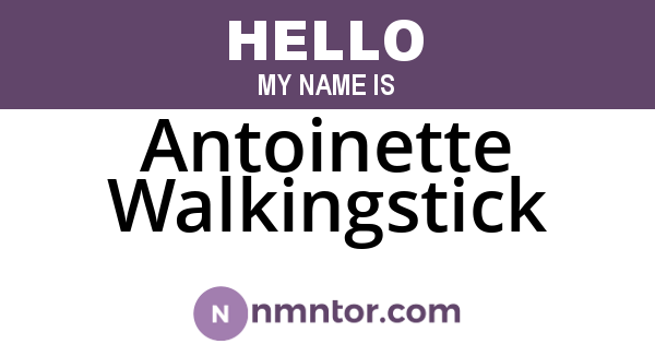 Antoinette Walkingstick