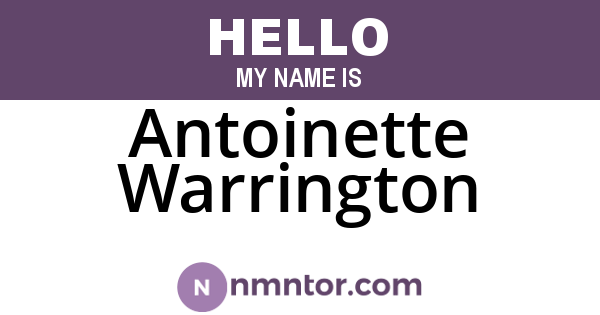 Antoinette Warrington