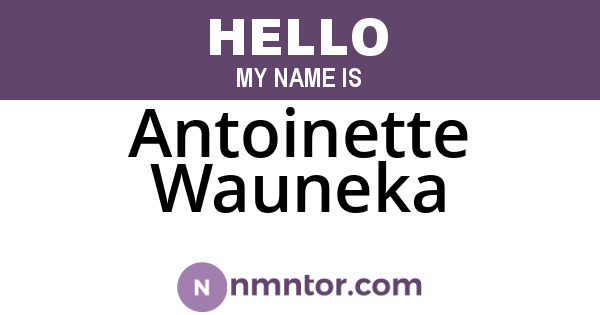 Antoinette Wauneka