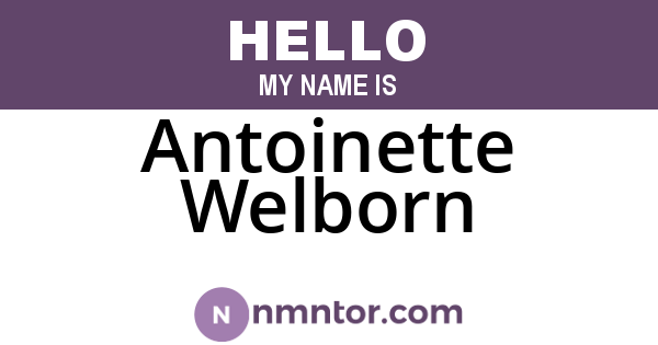 Antoinette Welborn