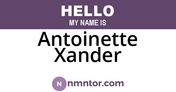 Antoinette Xander
