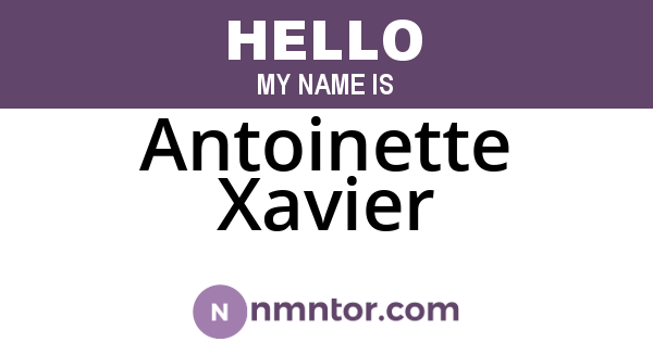 Antoinette Xavier