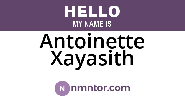Antoinette Xayasith