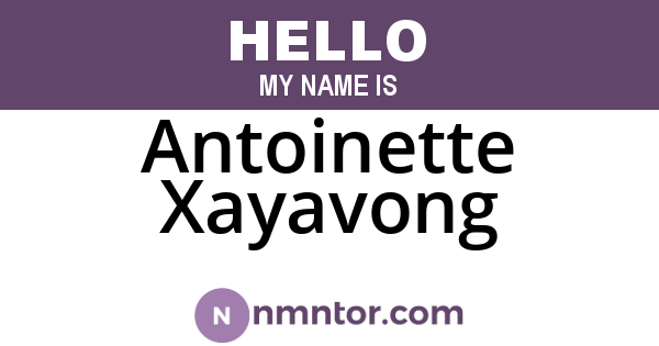 Antoinette Xayavong