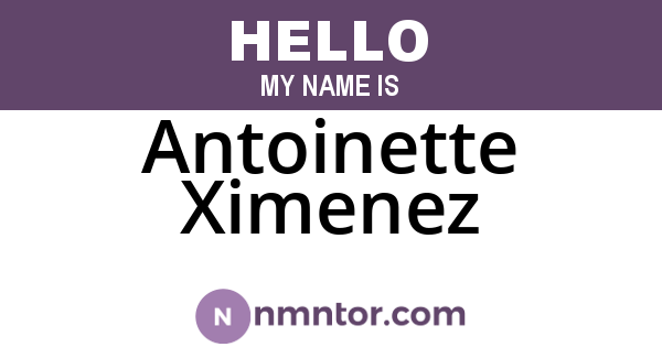 Antoinette Ximenez