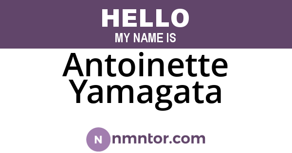 Antoinette Yamagata